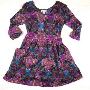 Band Of Gypsies Dress Women's XS Jewel Tone